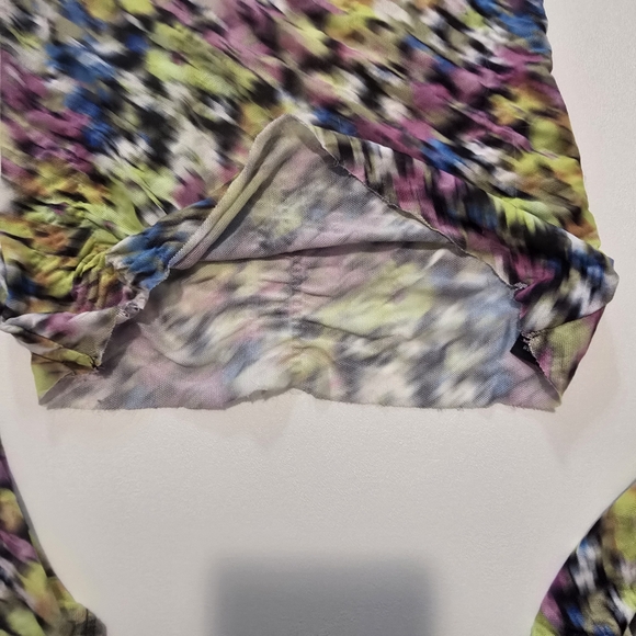 AFRM Kaylee Crewneck Long Sleeve Top In Multicolored Crew Neck Size XS - Picture 6 of 12